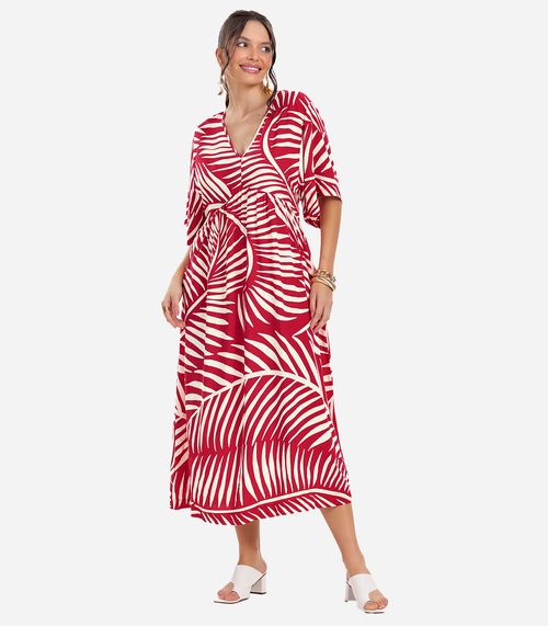 Vestido Super Midi Feminino Rovitex Vermelho