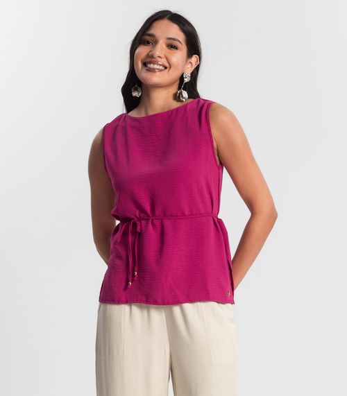 Regata Feminina com Amarração Rovitex Rosa