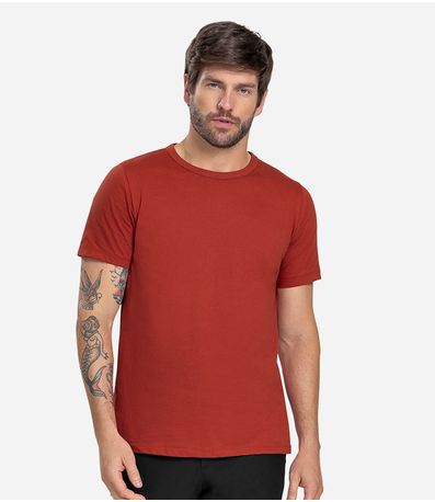 Camiseta Básica Unissex Rovitex Vermelho