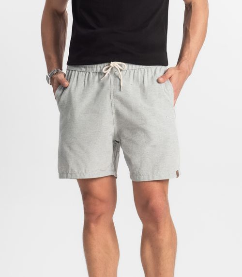 Bermuda Masculina Com Elástico E Bolsos Shift Cinza
