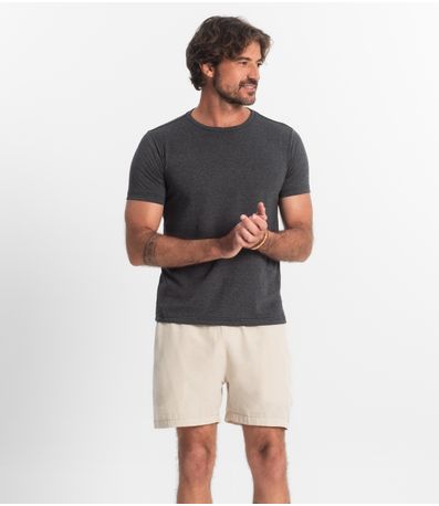Bermuda Masculina Com Elástico E Bolsos Shift Bege