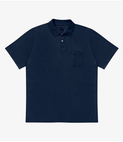 Camisa Polo Plus Size Masculina Diametro Azul