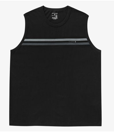 Regata Masculina Plus Size Diametro Preto