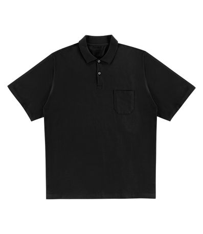 Camisa Polo Plus Size Masculina Diametro Preto