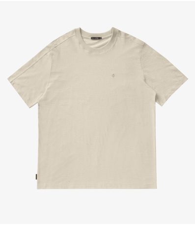 Camiseta Basica Masculina Plus Size Diametro Bege