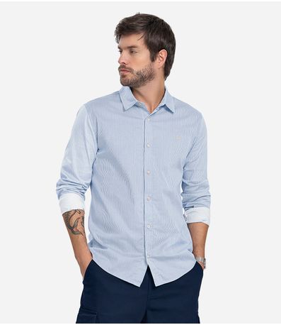 Camisa Manga Longa Diametro Azul