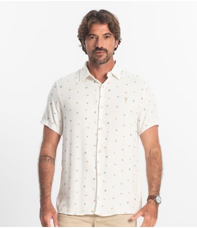 Camisa Masculina Viscose Diamentro Bege