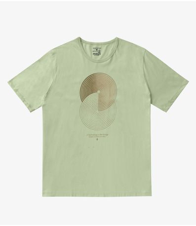 Camiseta Masculina Plus Size Meia Malha Diametro Verde