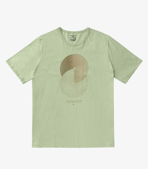 Camiseta Masculina Plus Size Meia Malha Diametro Verde
