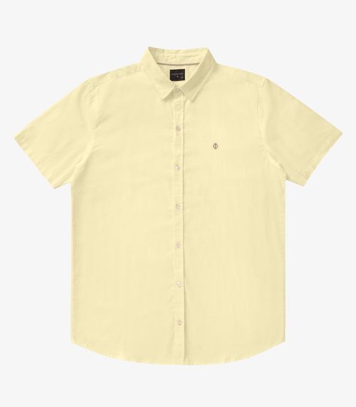 Camisa Masculina Tricoline Diametro Amarelo