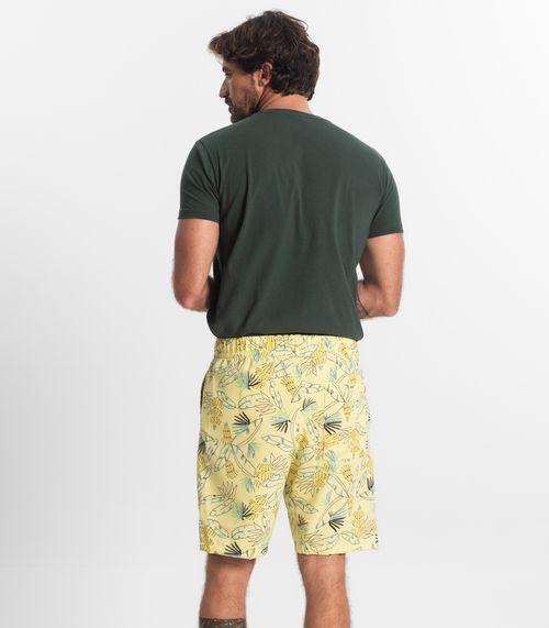 Bermuda Masculina Microfibra Diametro Amarelo