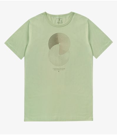 Camiseta Masculina Meia Malha Diametro Verde