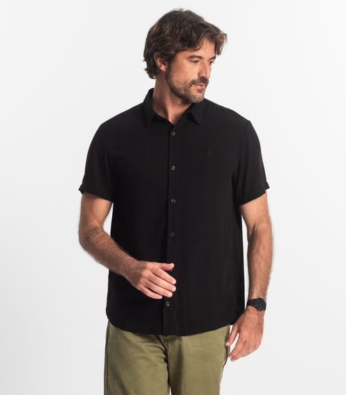 Camisa Masculina Viscose Diametro Preto