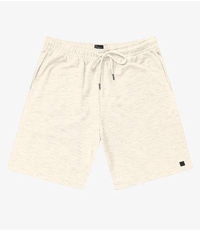 Bermuda Masculina Plus Size Moletinho Diametro Bege