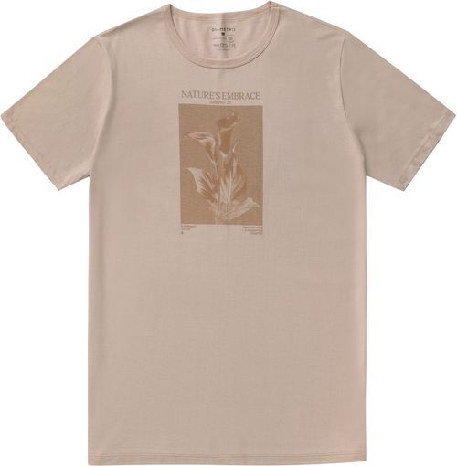 Camiseta Masculina Meia Malha Diametro Marrom