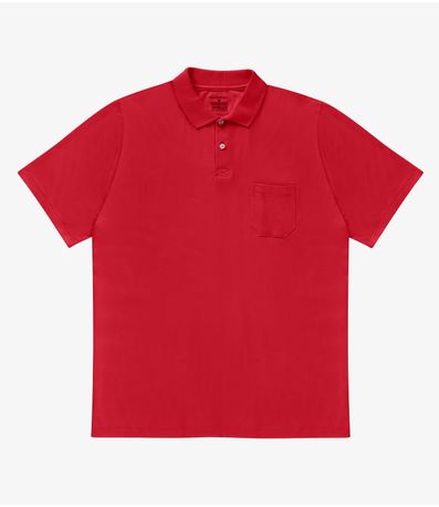 Camisa Polo Plus Size Masculina Diametro Vermelho