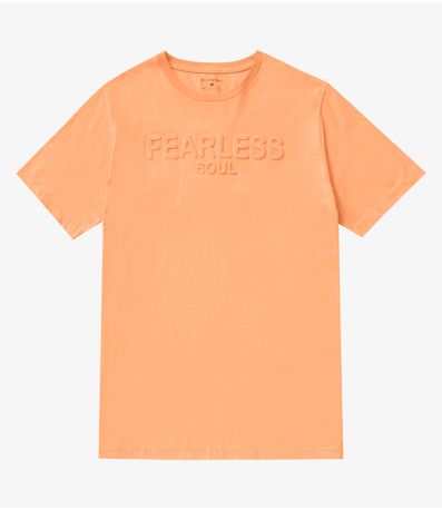 Camiseta Masculina Meia Malha Diametro Laranja