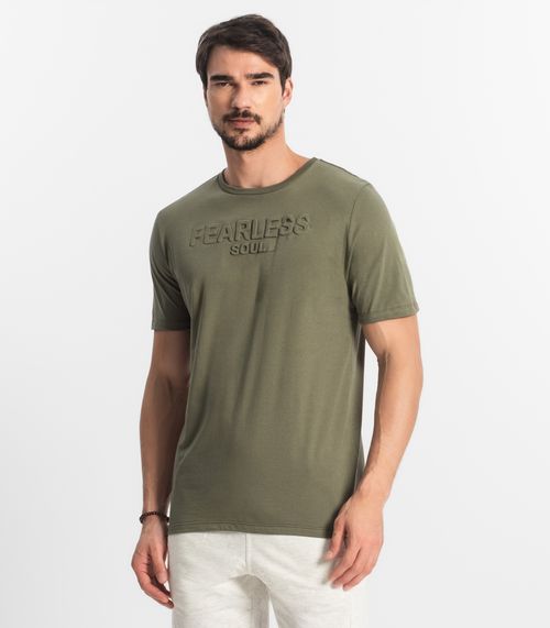 Camiseta Masculina Meia Malha Diametro Verde
