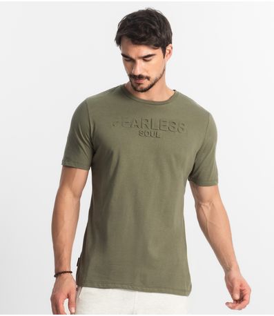 Camiseta Masculina Meia Malha Diametro Verde