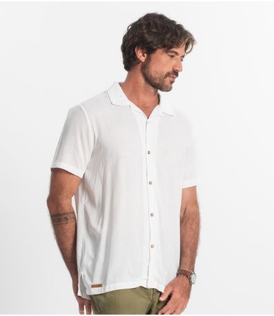 Camisa Masculina Viscolinho Diametro Bege