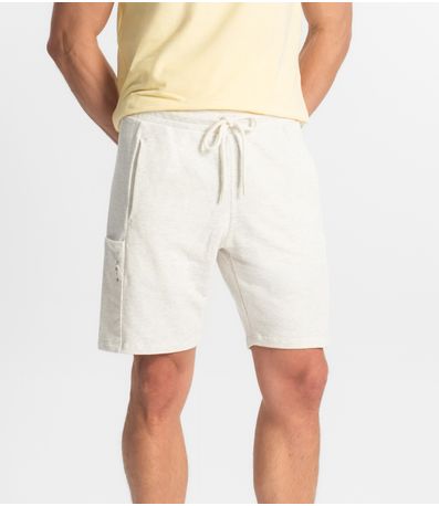 Bermuda Masculina Moletom Diametro Bege