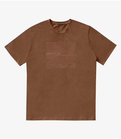 Camiseta Masculina Pus Size Diametro Marrom