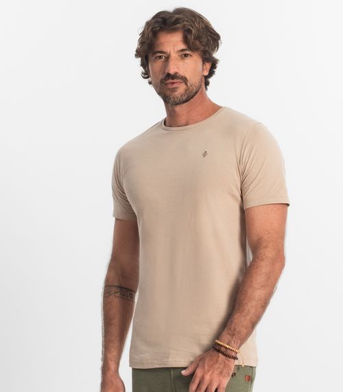 Camiseta Masculina Basica Diametro Bege