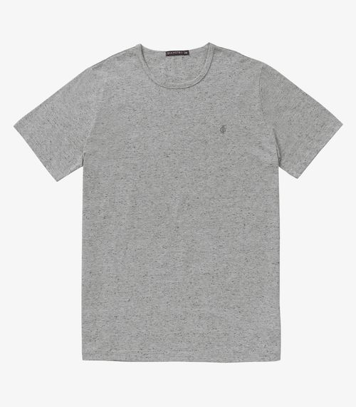Camiseta Masculina Básica Malha Botonê Diametro Cinza
