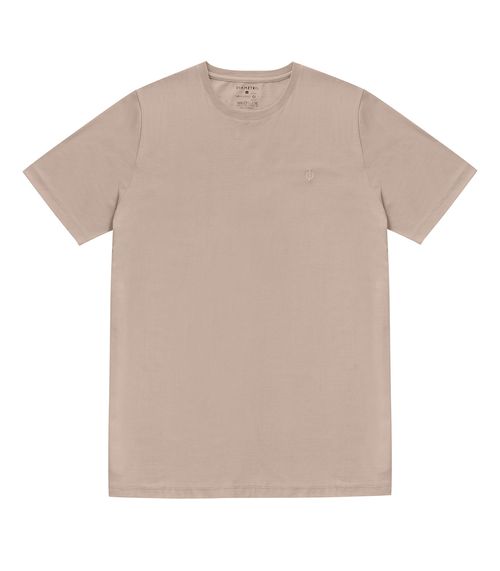 Camiseta Masculina Básica Meia Malha Diametro Marrom