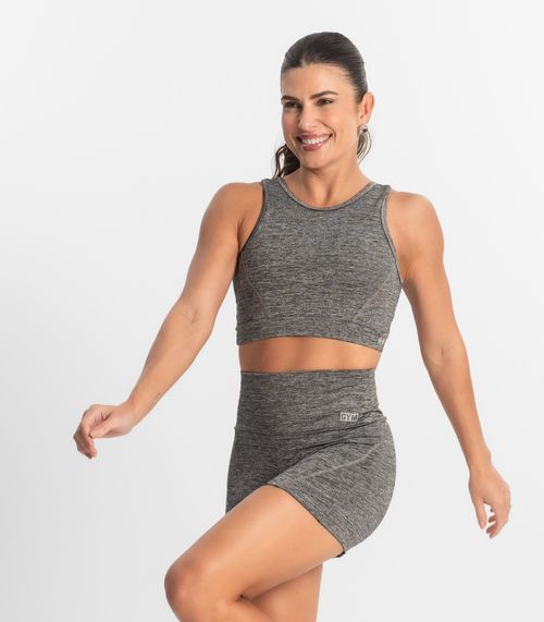 Top Feminino Sem Bojo FTK Fitness Cinza