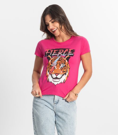 Blusa T-Shirt Feminina Estampada Select Rosa