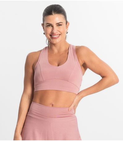 Top Feminino Sem Bojo FTK Fitness Rosa