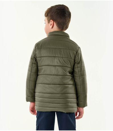 Jaqueta Puffer Infantil em Microfibra Trick Nick Verde