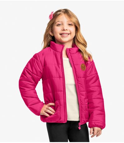Jaqueta Puffer Infantil Feminina Trick Nick Rosa