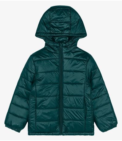 Jaqueta Puffer Infantil Trick Nick Verde
