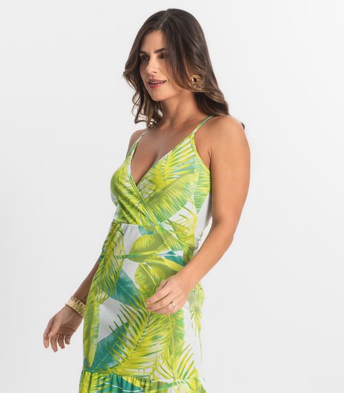 Vestido Longo Feminino Transpassado Select Verde