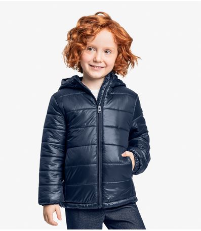 Jaqueta Puffer Infantil Trick Nick Azul