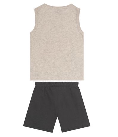 Conjunto Infantil Masculino Com Camiseta Agathos Cinza