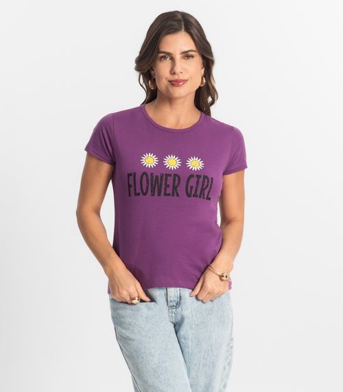 Blusa T-Shirt Feminina Estampada Select Roxo