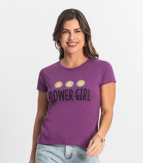 Blusa T-Shirt Feminina Estampada Select Roxo