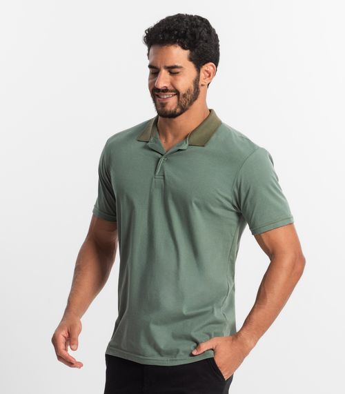 Polos Básicas Com Golas Diferenciadas Select Verde