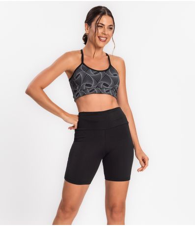 Bermuda Ciclista Feminina Básica Academia FTK Preto