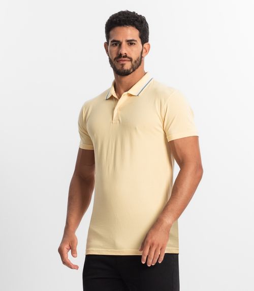Polos Básicas Com Golas Diferenciadas Select Amarelo