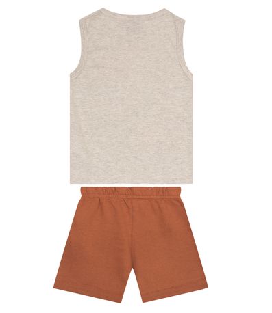 Conjunto Infantil Masculino Com Camiseta Agathos Cinza