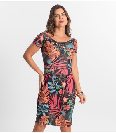 Vestido Feminino Curto Em Liganete Select Preto