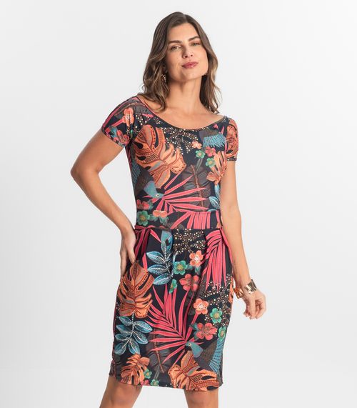 Vestido Feminino Curto Em Liganete Select Preto