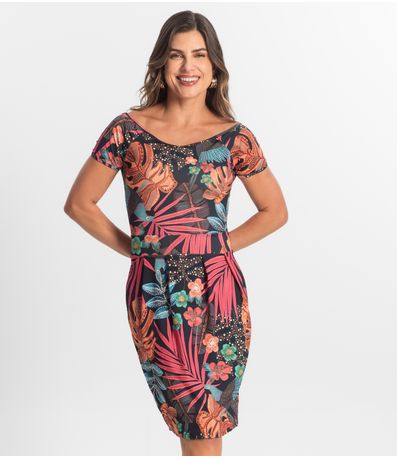 Vestido Feminino Curto Em Liganete Select Preto