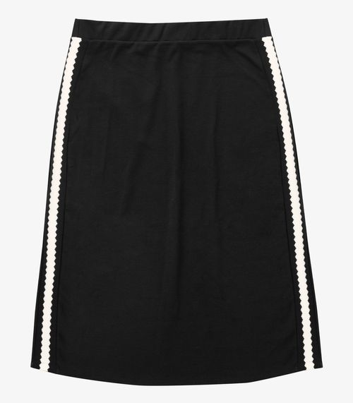 Saia Midi Secret Glam Preto