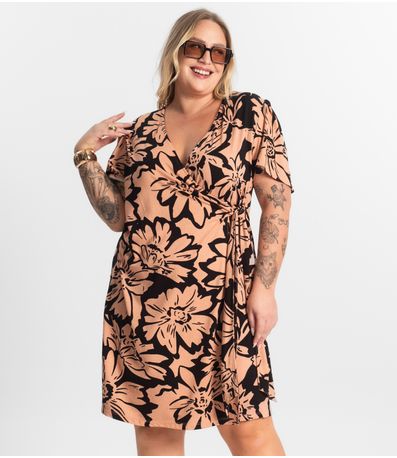 Vestido Curto Secret Glam Marrom