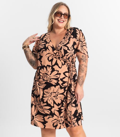 Vestido Curto Secret Glam Marrom